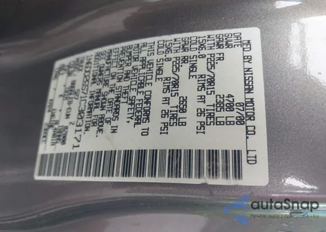 2001 Nissan Frontier Xe z USA, uszkodzony, nr VIN 1N6DD26S71C303171